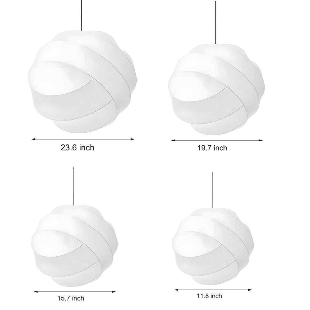 Simple Iron Silk Fabric Ball Wabi Sabi Creative Japanese Style Chandeliers
