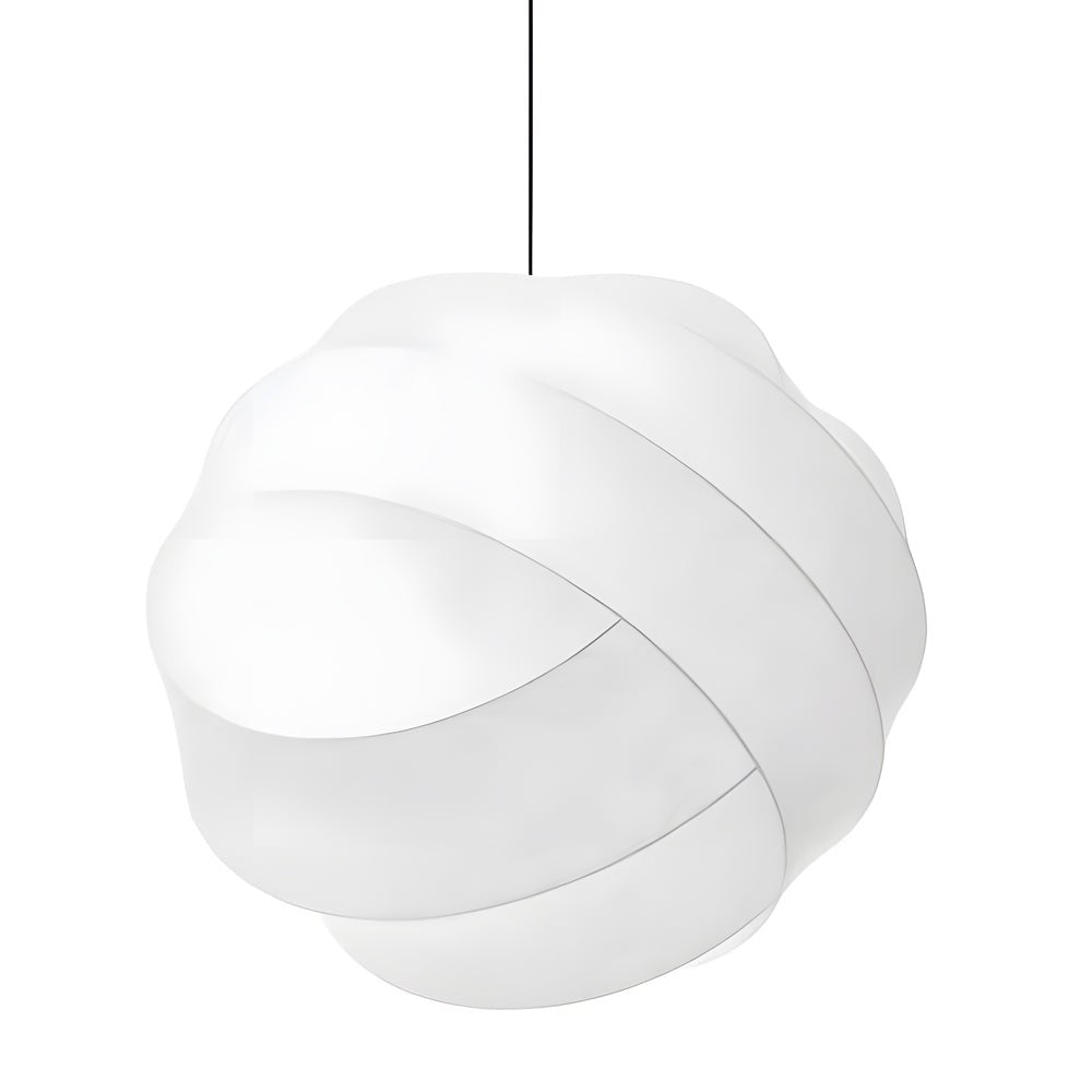 Simple Iron Silk Fabric Ball Wabi Sabi Creative Japanese Style Chandeliers