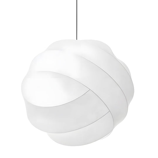 Simple Iron Silk Fabric Ball Wabi Sabi Creative Japanese Style Chandeliers