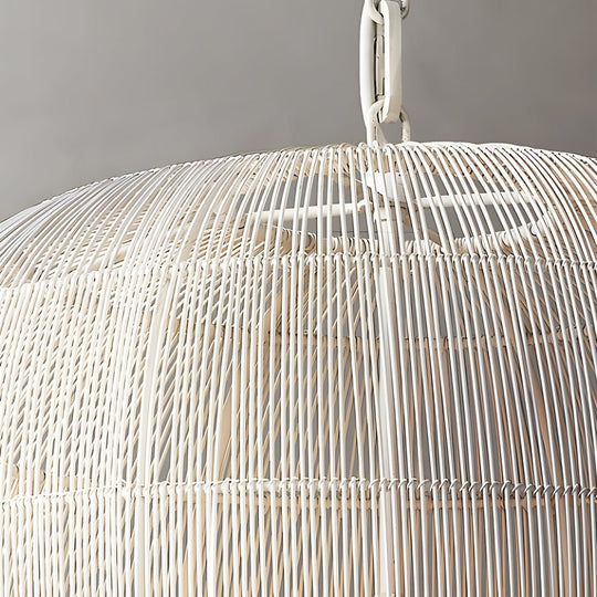 Simple Iron Woven Wabi-Sabi Zen Lantern Chandelier