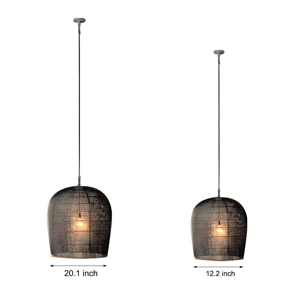 Simple Iron Woven Wabi-Sabi Zen Lantern Chandelier