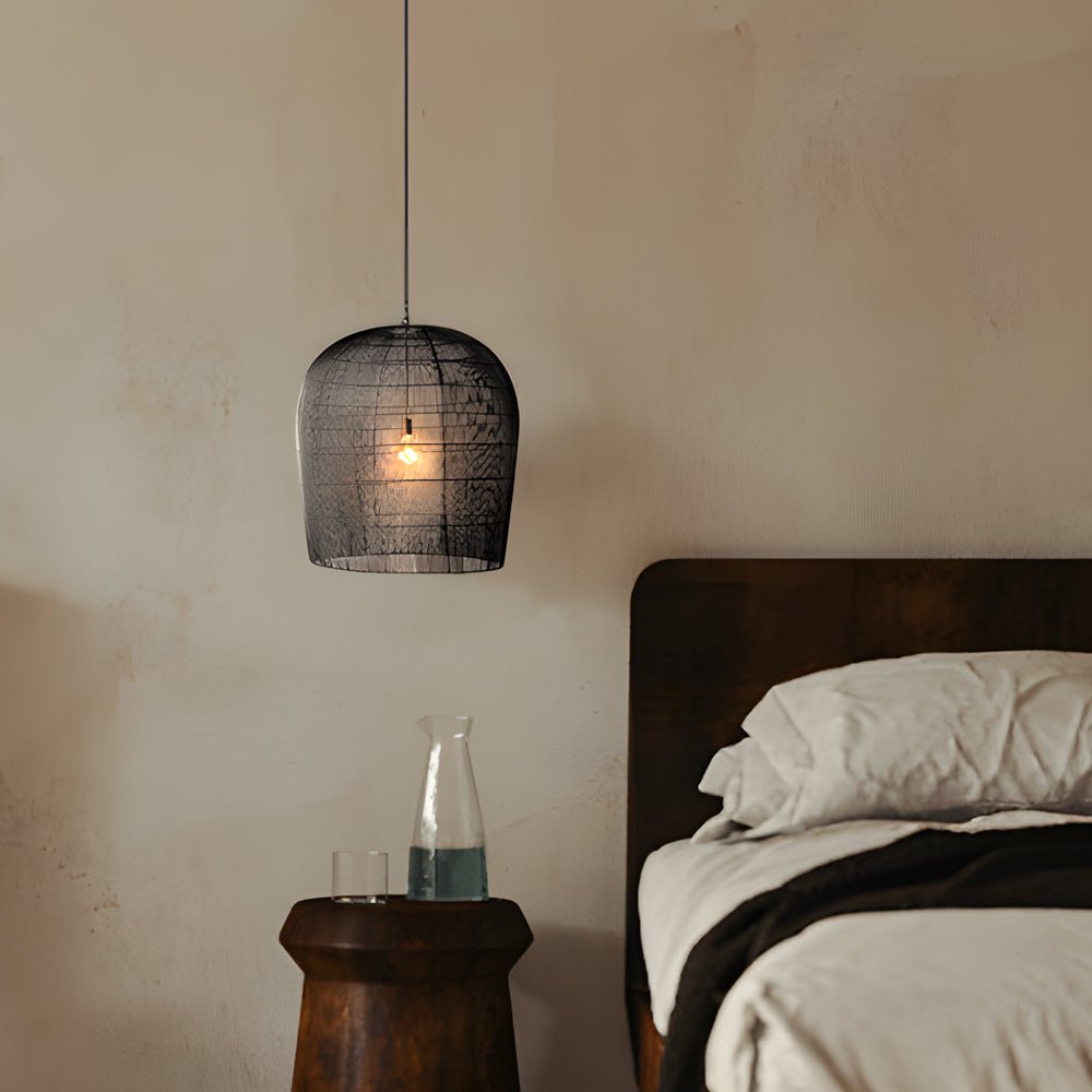 Simple Iron Woven Wabi-Sabi Zen Lantern Chandelier