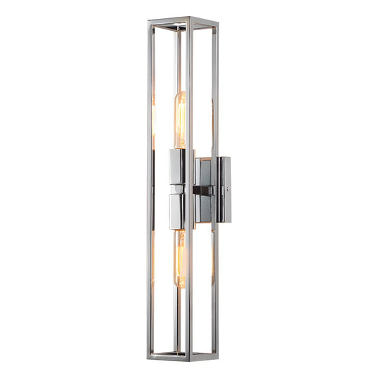 Simple Metal Frame Glass Shade American Style Wall Sconce