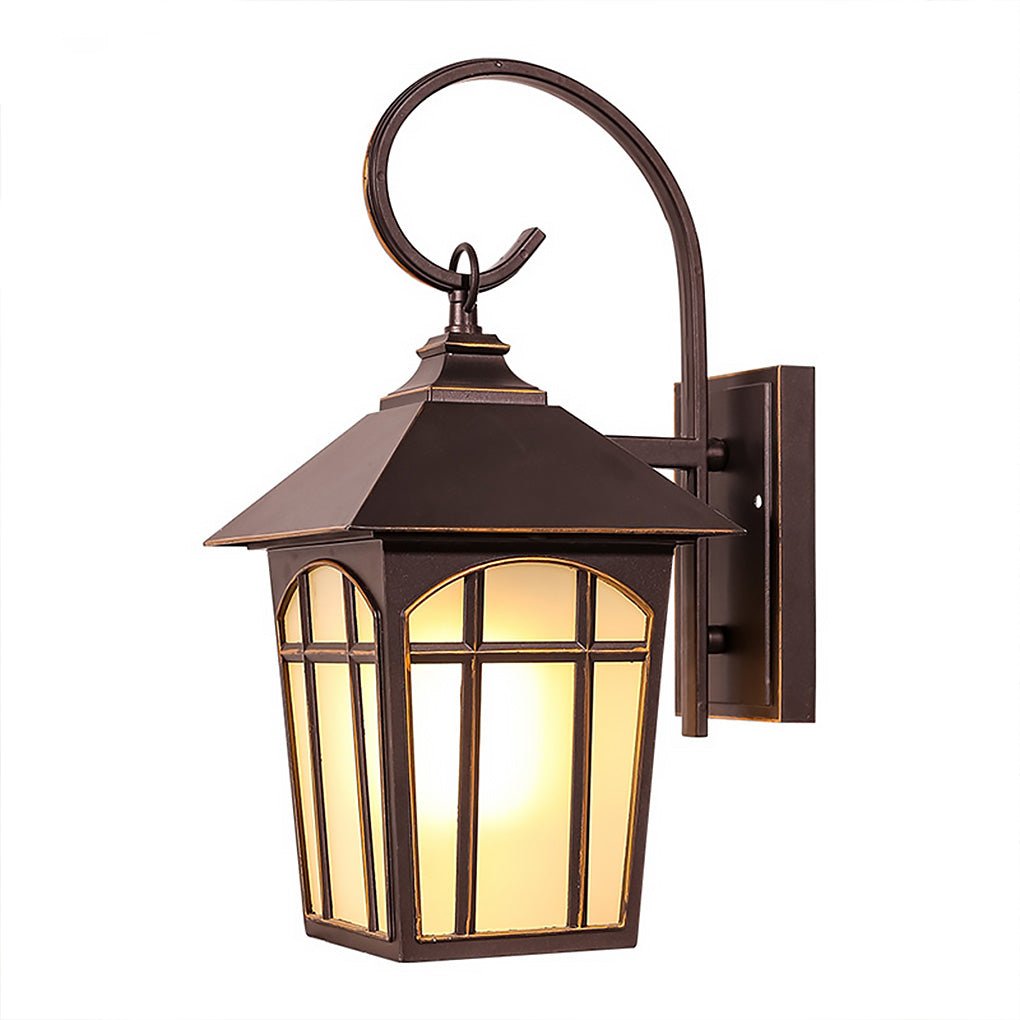 Retro Iron Glass LED Outdoor Wall Light Waterproof