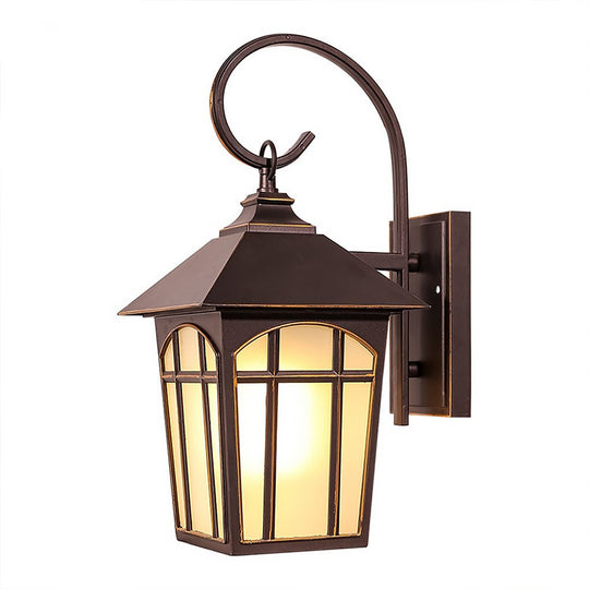 Retro Iron Glass LED Outdoor Wall Light Waterproof