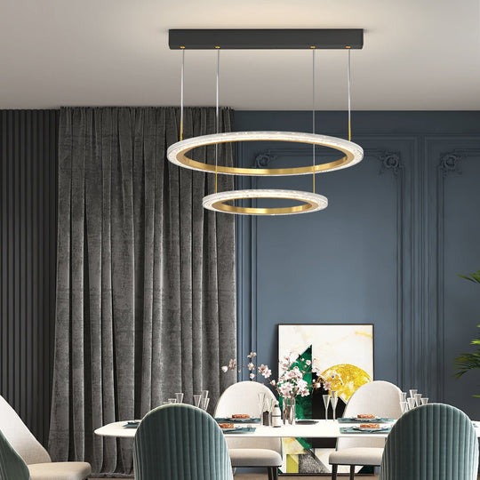 Simple Ring Chandelier with 3-Step Dimming