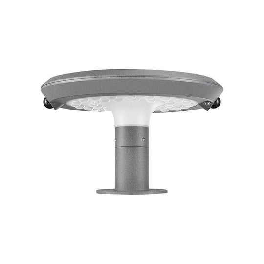Round Solar Powered LED Post Light with Dual Motion Sensor