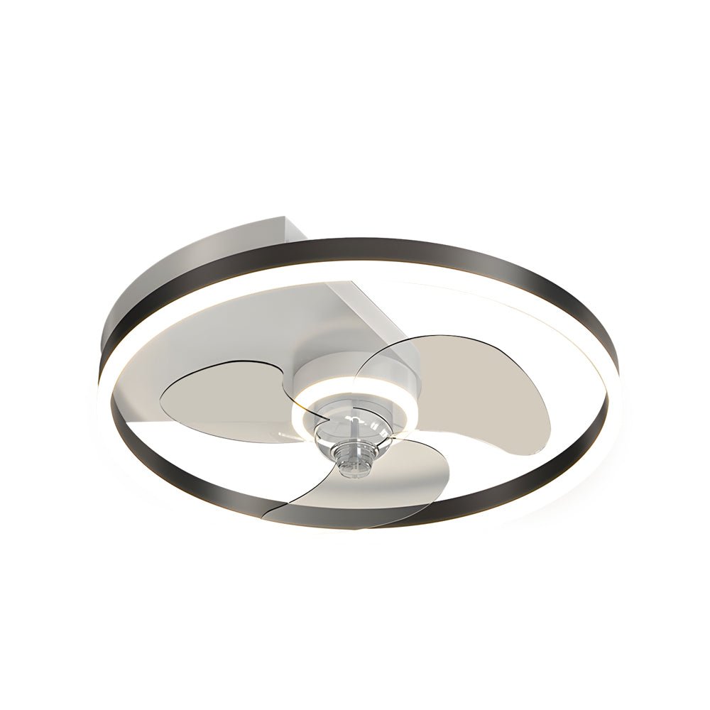 Simple Round Silent LED Ceiling Fan with 3-Step Dimming