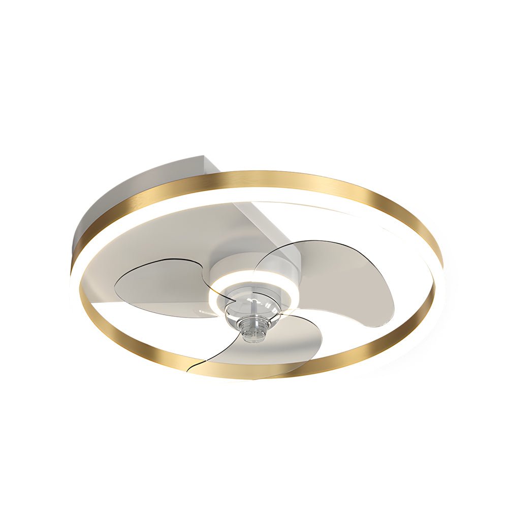 Simple Round Silent LED Ceiling Fan with 3-Step Dimming