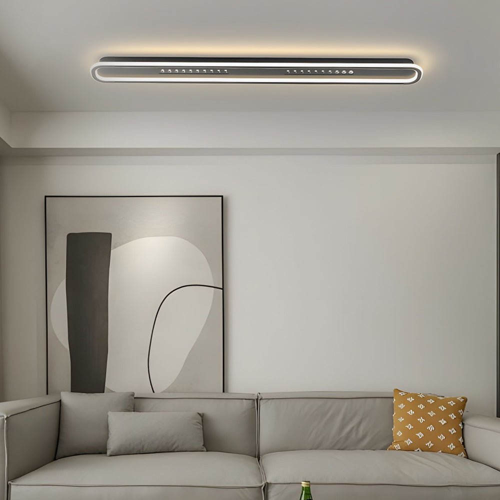 Modern Rounded Rectangular LED Ceiling Light – 3-Step Dimming – Lumulox ...