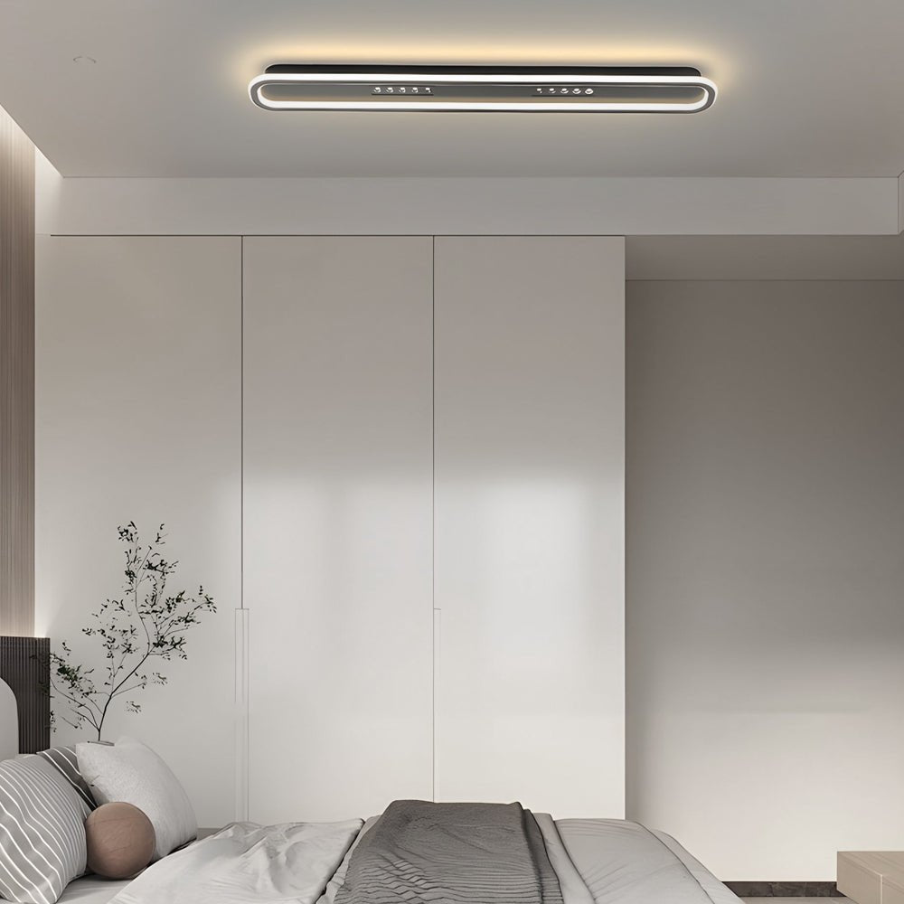 Modern Rounded Rectangular LED Ceiling Light – 3-Step Dimming