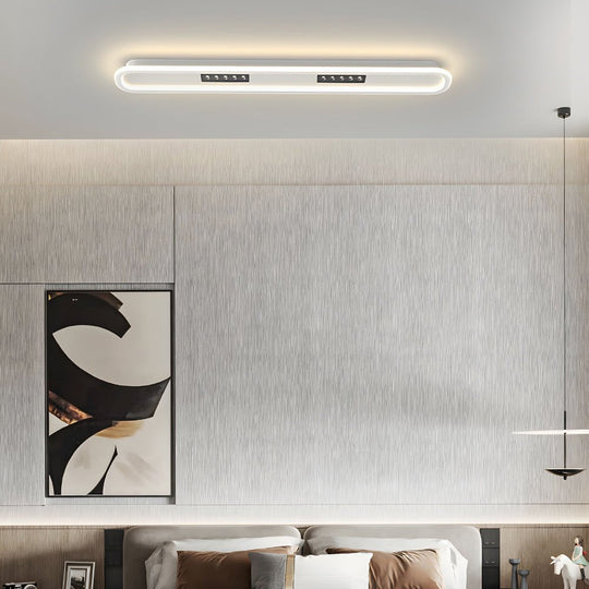 Modern Rounded Rectangular LED Ceiling Light – 3-Step Dimming