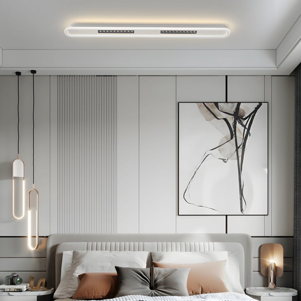 Modern Rounded Rectangular LED Ceiling Light – 3-Step Dimming