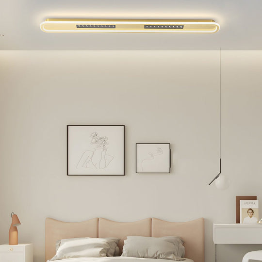 Modern Rounded Rectangular LED Ceiling Light – 3-Step Dimming