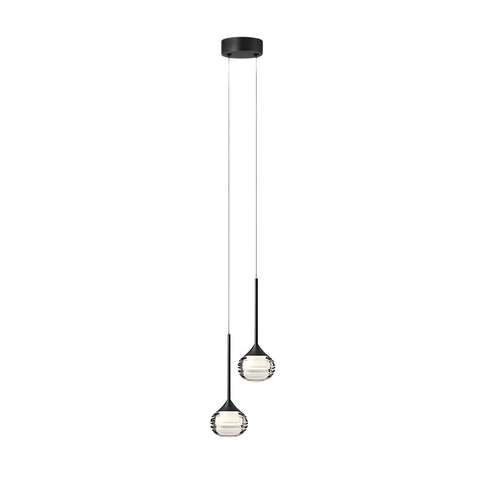 Simple Screw Thread Acrylic Ball Pendant Light – Single or Double Option