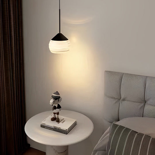 Simple Screw Thread Acrylic Ball Pendant Light – Single or Double Option