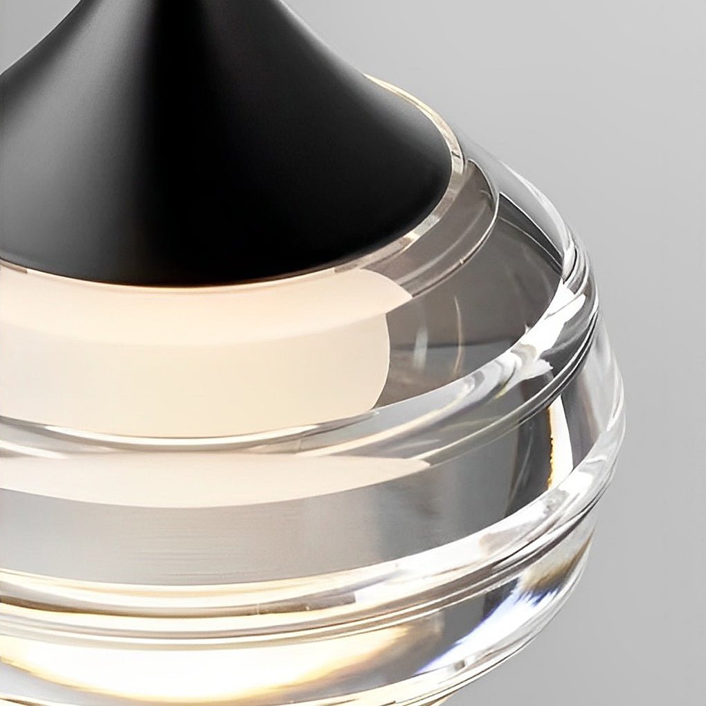 Simple Screw Thread Acrylic Ball Pendant Light – Single or Double Option
