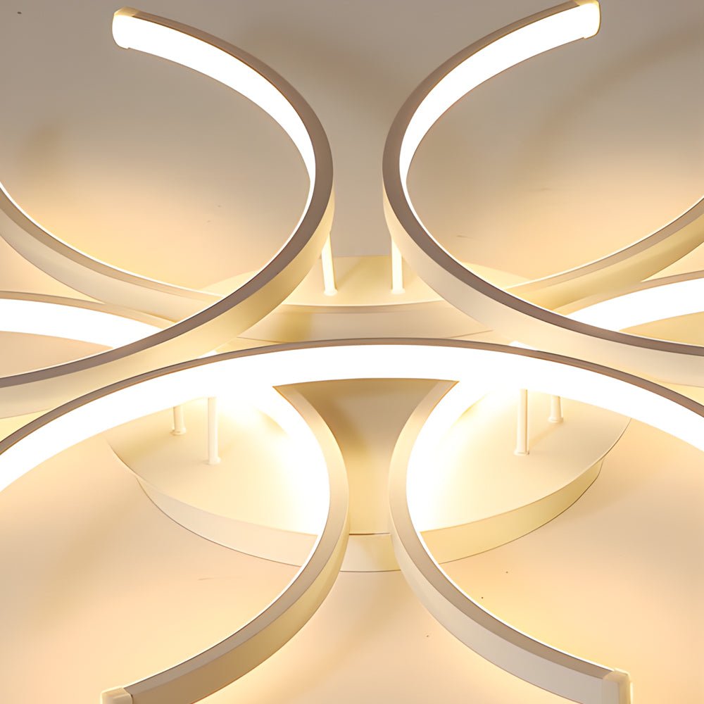 Simple Semi-Circle Flower LED Dimmable Ceiling Light