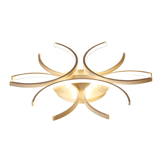 Simple Semi-Circle Flower LED Dimmable Ceiling Light