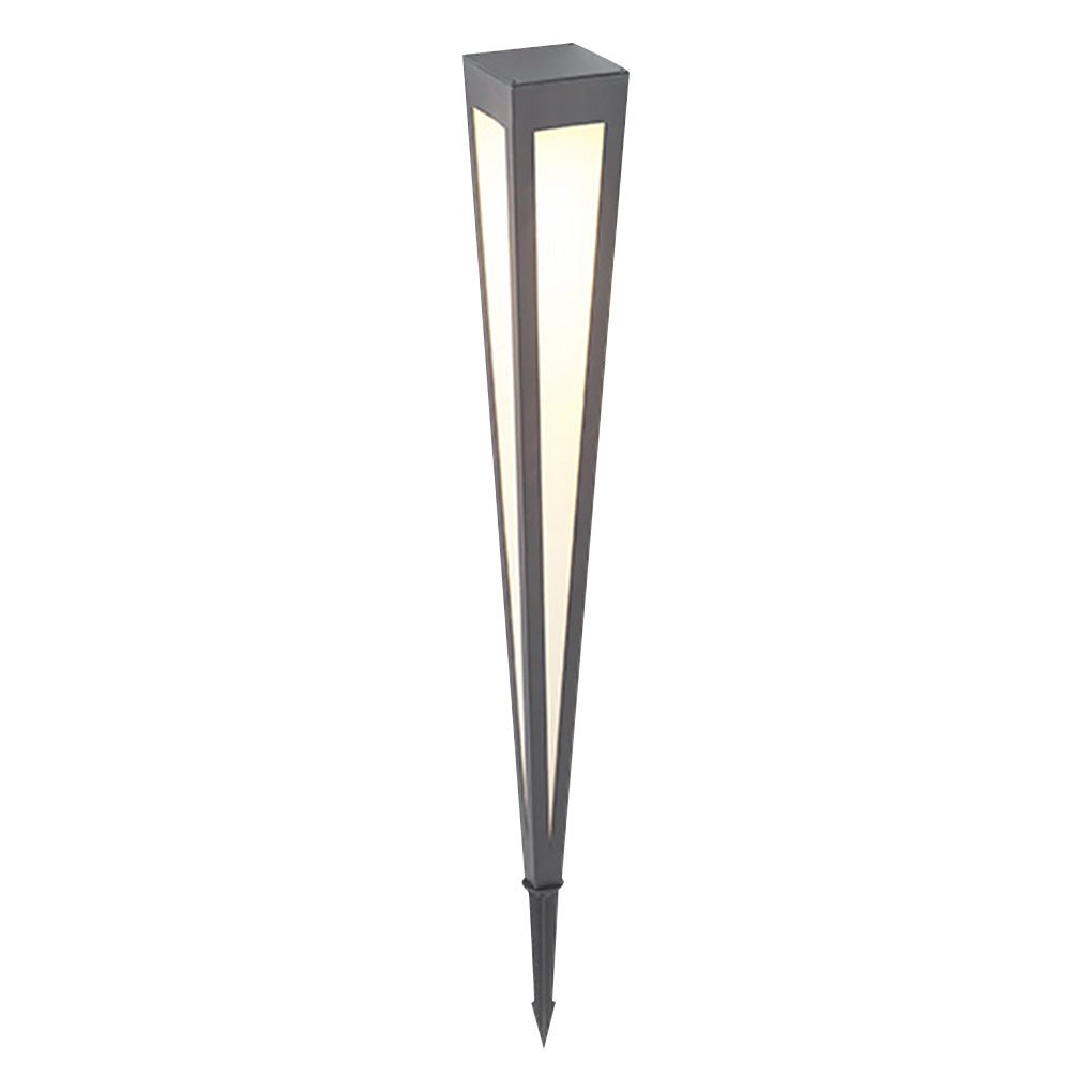 Adjustable RGB Solar LED Pathway Light with Square Top and Conical Base