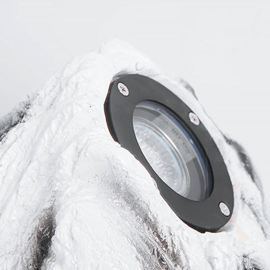 Resin Stone-Inspired Warm LED Garden Light Outdoor Illumination