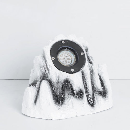 Resin Stone-Inspired Warm LED Garden Light Outdoor Illumination