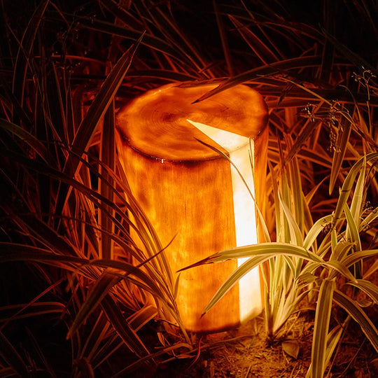 Realistic Tree Stump LED Outdoor Garden Light Cylindrical Design