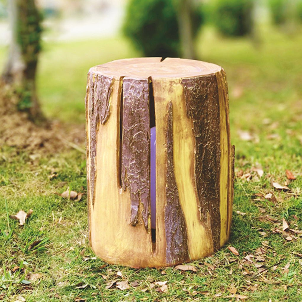 Realistic Tree Stump LED Outdoor Garden Light Cylindrical Design