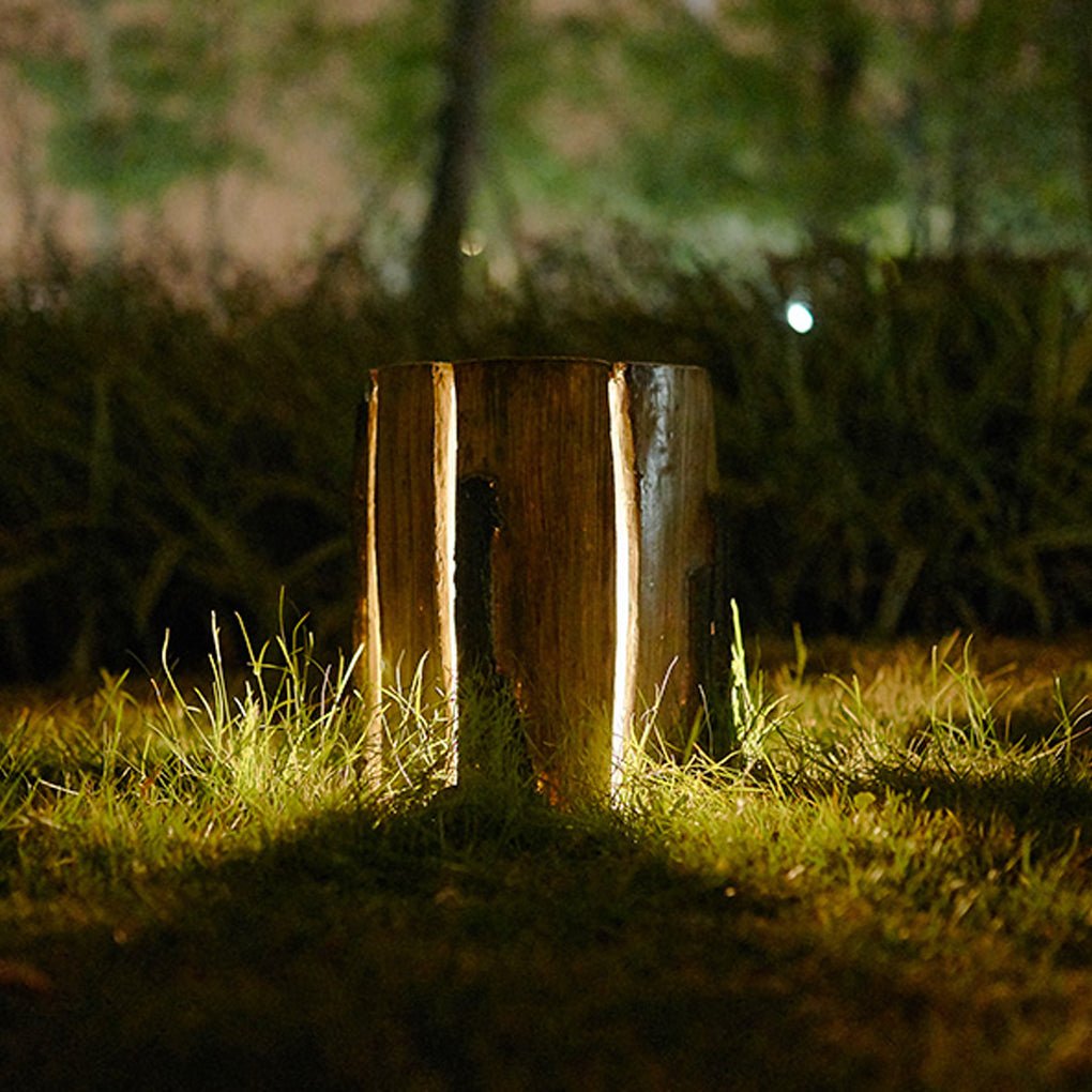 Realistic Tree Stump LED Outdoor Garden Light Cylindrical Design