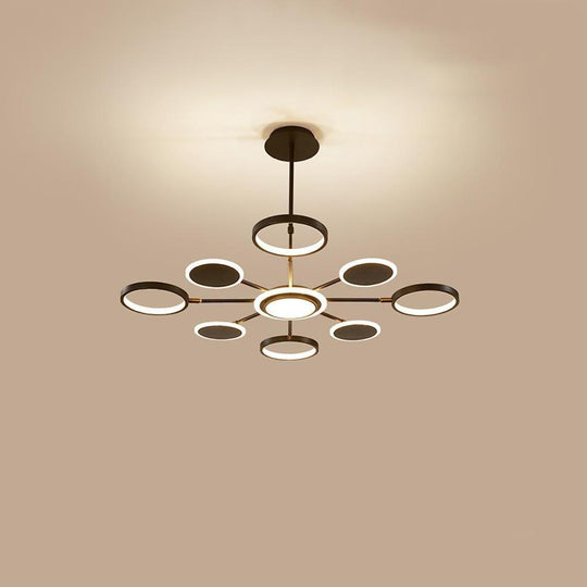 Multi-Circle Acrylic Aluminum LED Pendant Chandelier
