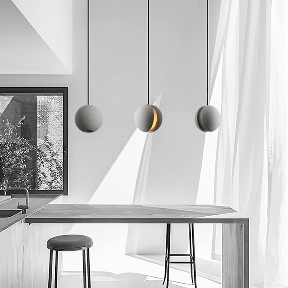 Vintage Ceramic Pendant Light with Unique LED Spherical Design