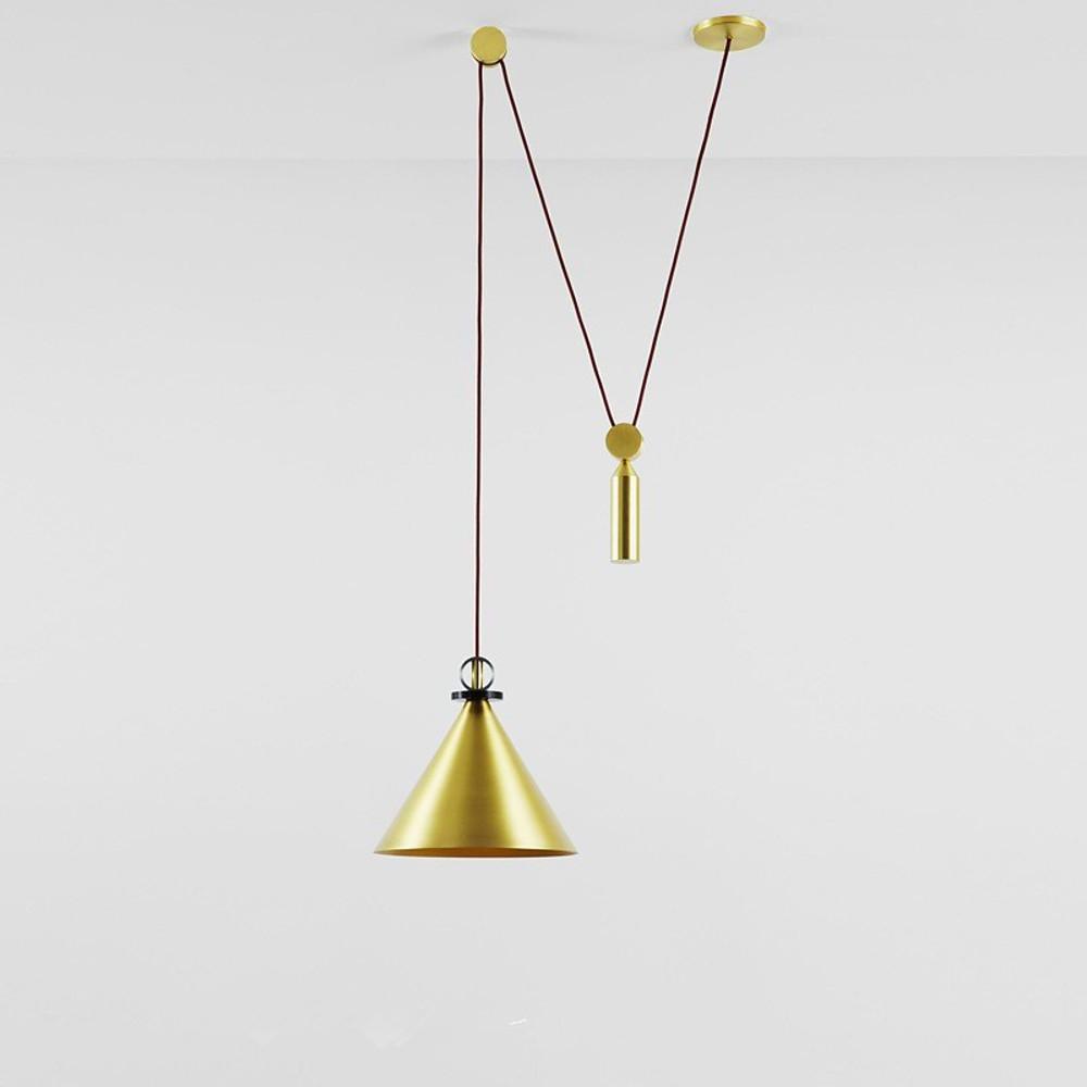 Electroplated Metal Conical Adjustable Linear LED Pendant Light