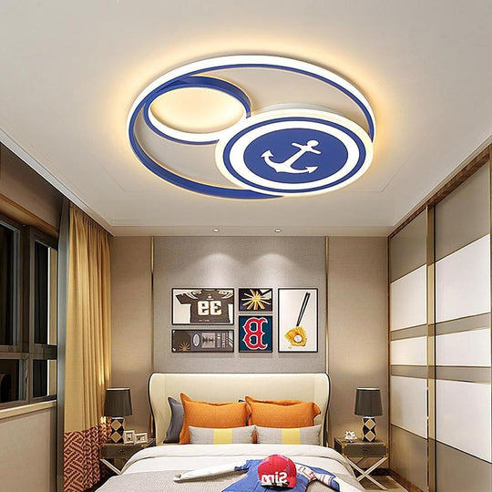 Novelty Circular Dimmable LED Modern Flush Mount Ceiling Light