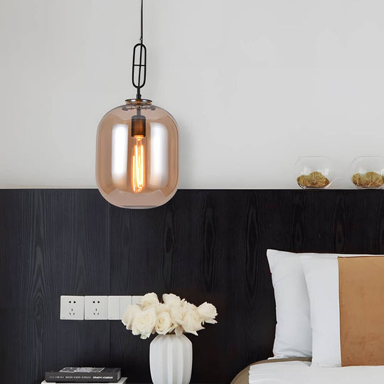 Industrial Glass Can LED Pendant Light