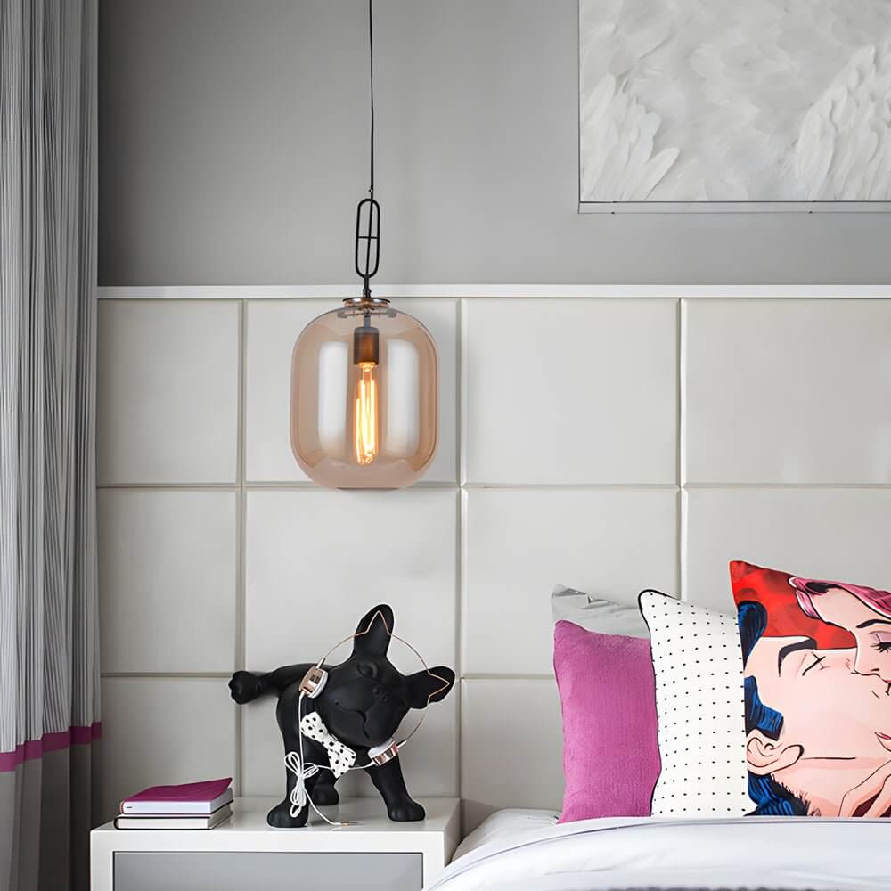 Industrial Glass Can LED Pendant Light