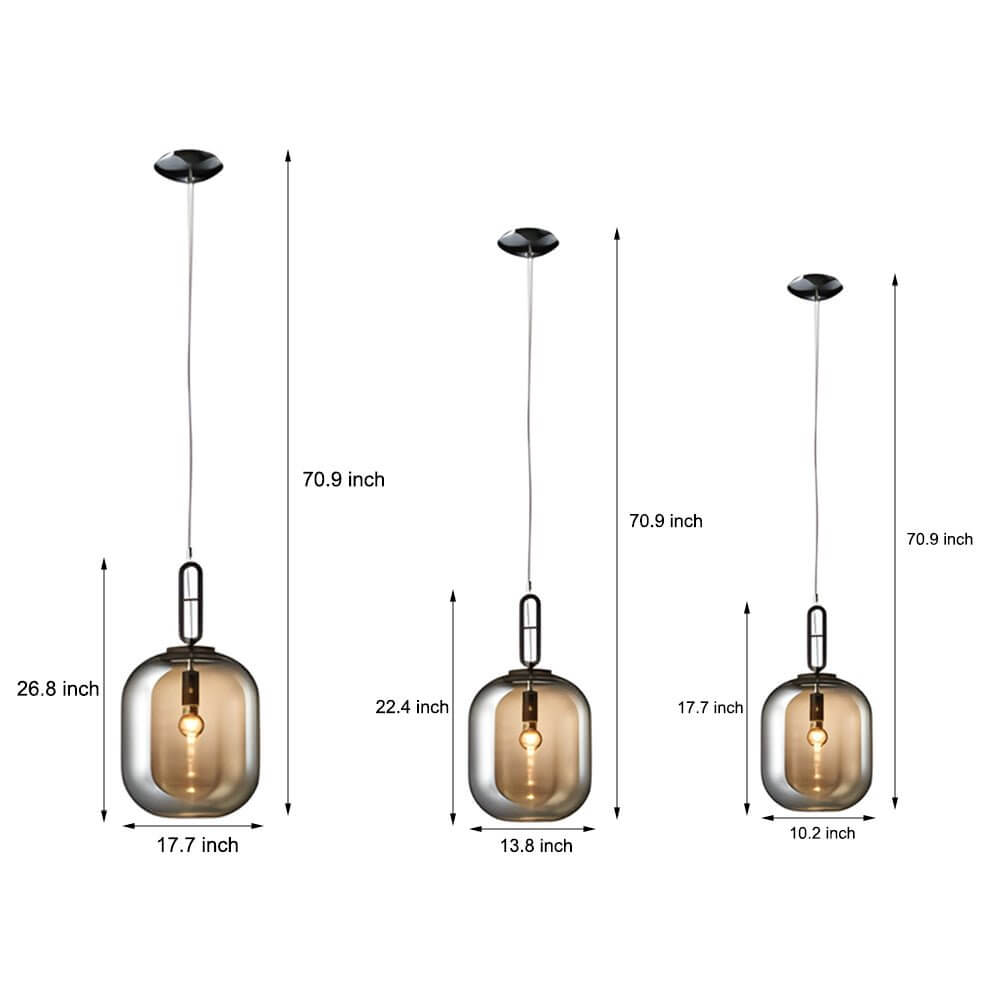 Industrial Glass Can LED Pendant Light