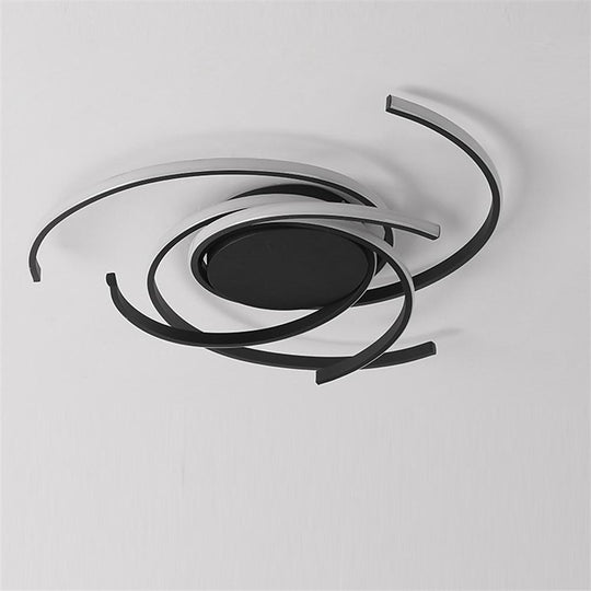Abstract Curve Dimmable LED Nordic Ceiling Light Flush Mount Lamp