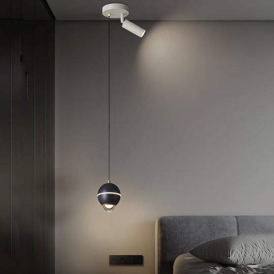 Modern Metal Ball Pendant Light – LED with 3-Step Dimming
