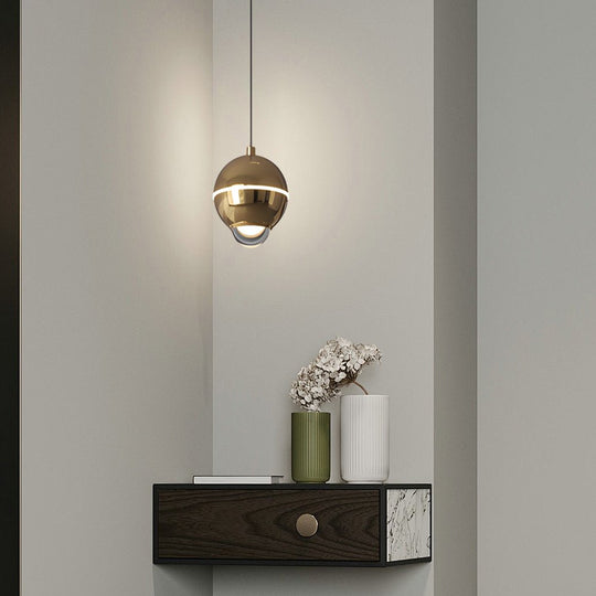 Modern Metal Ball Pendant Light – LED with 3-Step Dimming
