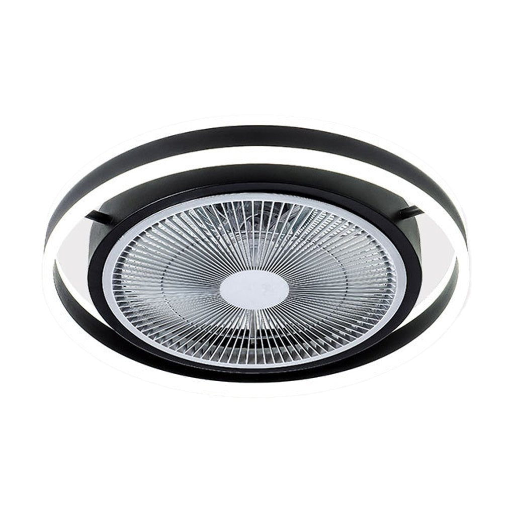 Round Bladeless Inverter Ceiling Fan with Stepless Dimming LED Light