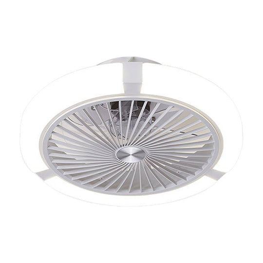 Round Bladeless Inverter Ceiling Fan with Stepless Dimming LED Light