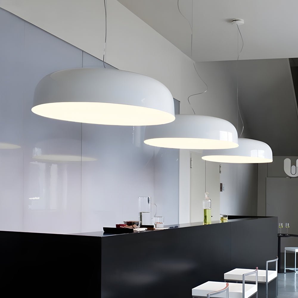 Smithfield Pendant Light – Modern Aluminum Hanging Fixture in Black/White
