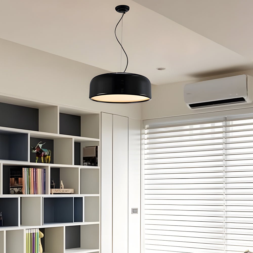 Smithfield Pendant Light – Modern Aluminum Hanging Fixture in Black/White