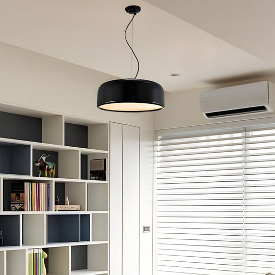 Smithfield Pendant Light – Modern Aluminum Hanging Fixture in Black/White