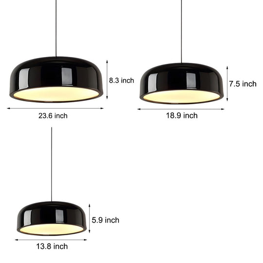 Smithfield Pendant Light – Modern Aluminum Hanging Fixture in Black/White