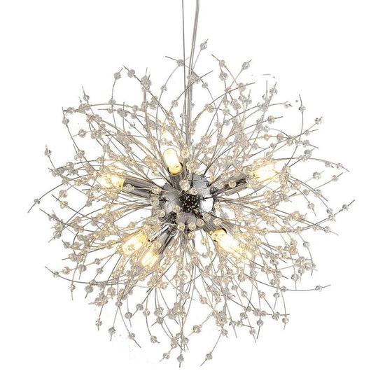 16 in Mini Globe Style Metal Electroplated Chandelier with Centrally Located Lights