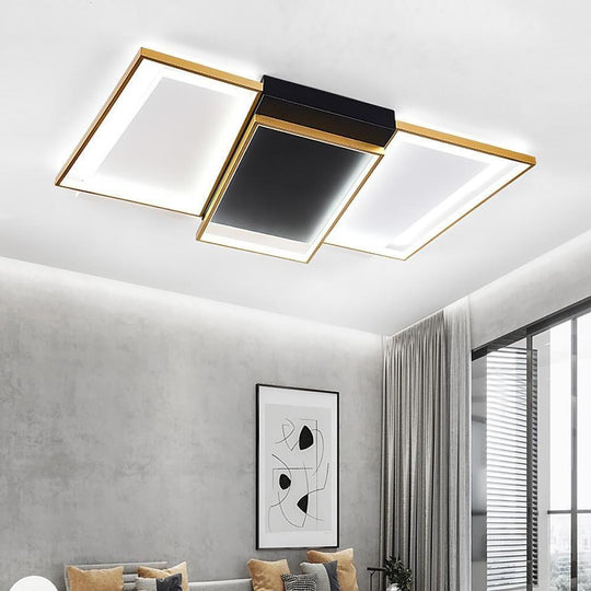 Rectangle & Round LED Modern Flush Mount Ceiling Light