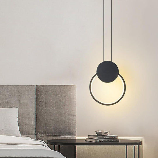 Geometric LED Black Modern Pendant Light