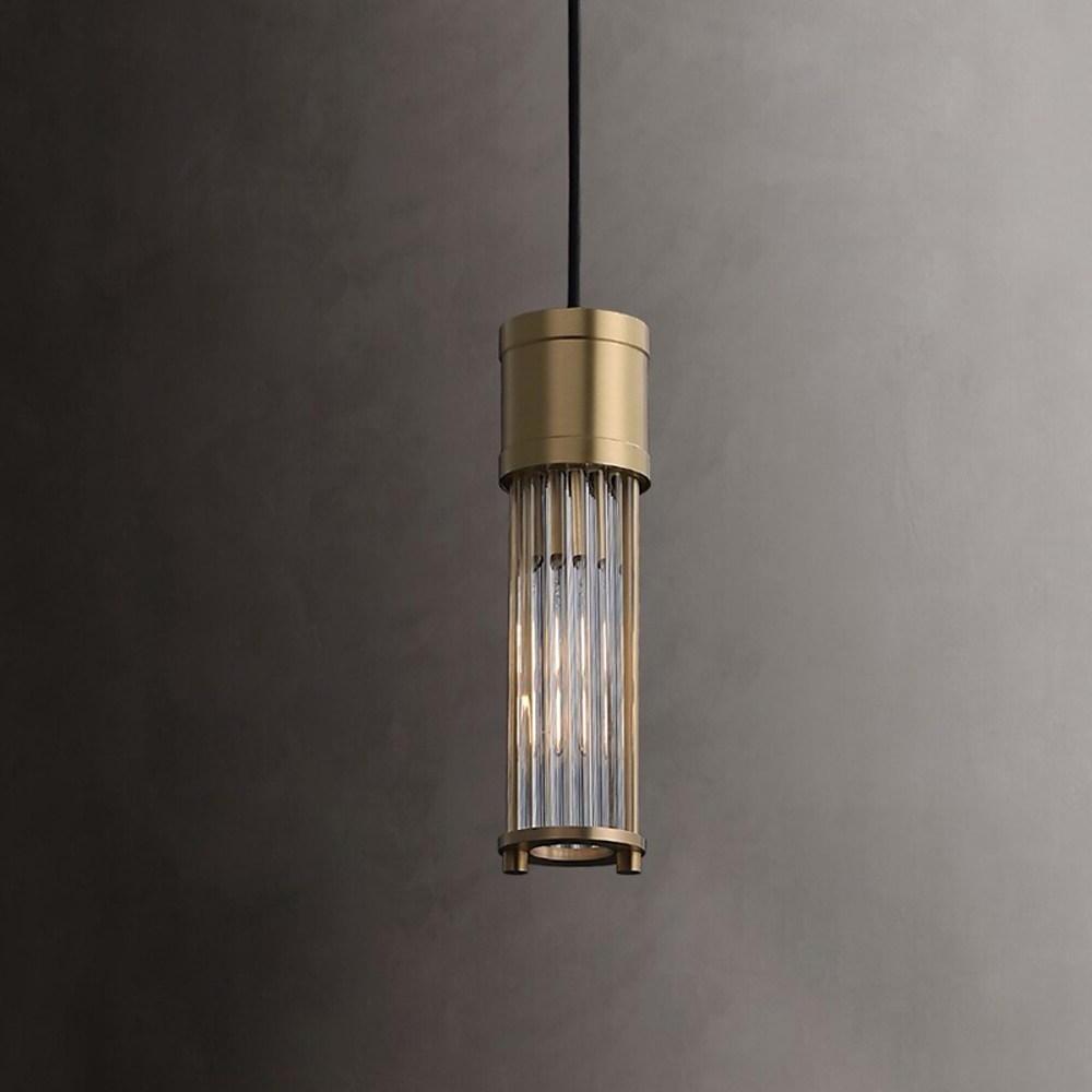 Cylinder Shaped LED Crystal Modern Pendant Light Island Hanging Lamp