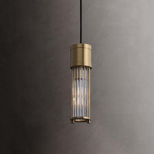 Cylinder Shaped LED Crystal Modern Pendant Light Island Hanging Lamp